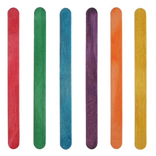 Wood Craft Sticks, Primary Colors by Creatology™
